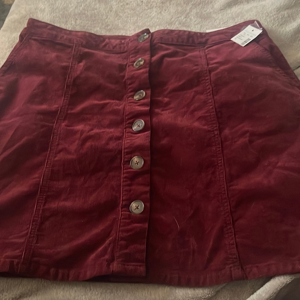 Red Corduroy Skirt 14